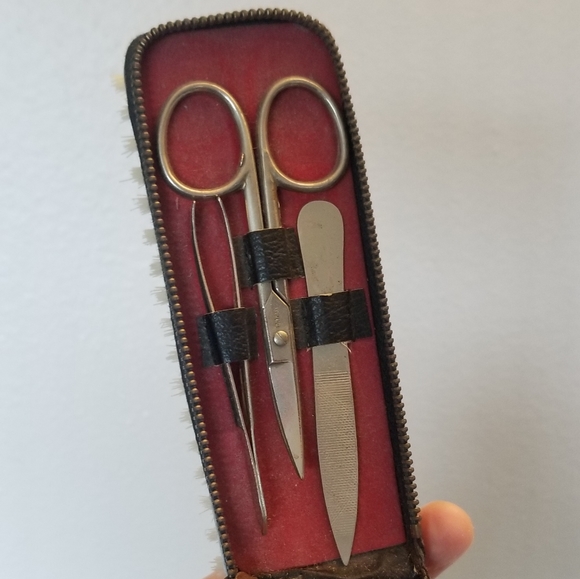 Vintage Swank Mens Leather Grooming Kit - Picture 3 of 9